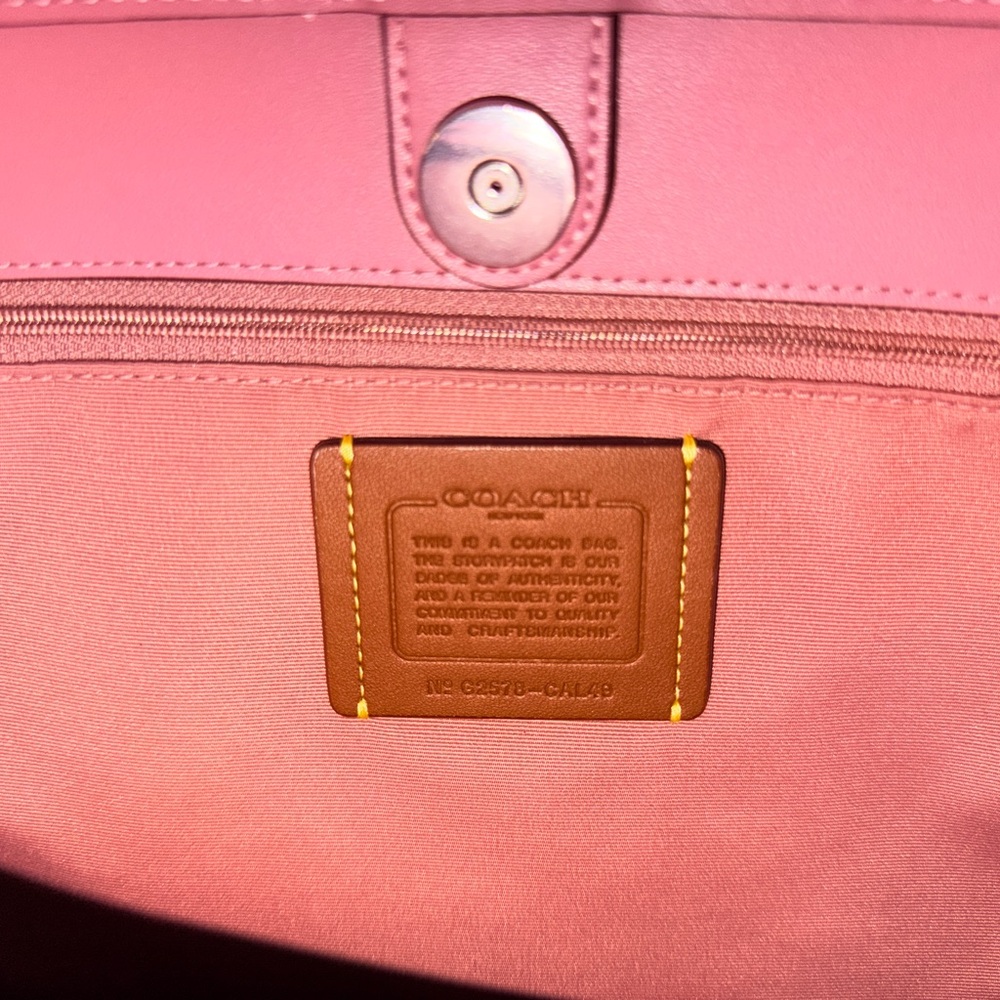 Coach Dusty Pink Monogram Tote - Picture 2 of 2